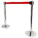 C-Post Chromé sangle rouge x 2 en biais.webp