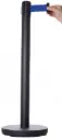POTEAU C-POST NOIR A SANGLE BLEUE 2.9M x 5CM 