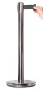 POTEAU C-POST CHROME A SANGLE NOIRE 2.9M x 5CM